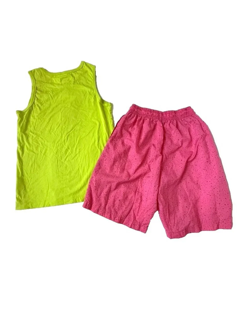 Air Jordan Mens S/M Poolside Set Tank Top Cement pink Yellow Short CJ0911 CI9133